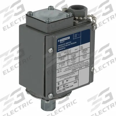 TELEMECANIQUE SENSORS Vacuum Switch: 9016G, 1NO/1NC, 100 psi Pressure - Max - Diaphragm Vacuum Switches for Sensitive-Control Applications