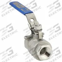 APPROVED VENDOR Manual Two-Way Ball Valve: 3/4 in, 316 Stainless Steel, Straight Valve Body, PTFE (MPN G-SSV-75). Key specifications — Brand: APPROVED VENDOR; Handle: Locking Lever.
