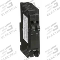 SQUARE D Miniature Circuit Breaker: 15 A, 120/240V AC, Single Phase, 10kA at 120/240V AC, 1 Poles (MPN QO1515). Key specifications — Phase: Single; Amps: 15 A; AC Voltage Rating: 120/240V AC; Max. AIR Rating: 10kA at 120/240V AC; For Use With: QO Load Centers and NQ Panelboards; Brand: SQUARE D.