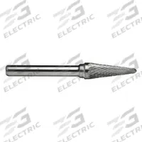 CLE-LINE Carbide Bur: Ball-Nosed Cone, SL-3L6, Double Cut, 3/8" x 1 1/16" Head, 1/4" Shank (MPN C17844). Key specifications — Trade Number: SL-3L6; Brand: CLE-LINE.