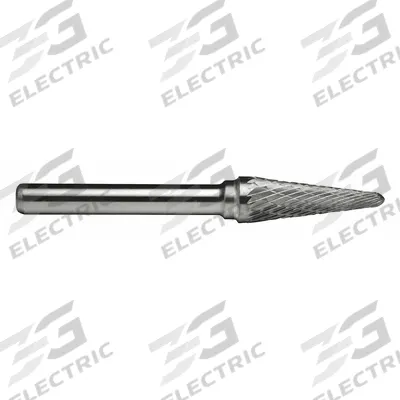 CLE-LINE Carbide Bur: Ball-Nosed Cone, SL-3L6, Double Cut, 3/8" x 1 1/16" Head - Double-Cut Ball-Nosed Cone Burs