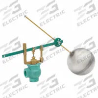 KECKLEY Float Valve Assembly: For Water Media, Angle Valve Body, Cylindrical, Vertical Piping, Iron (MPN 21/277SA/IB). Key specifications — Body Material: Iron; Mounting: Vertical Piping; Arm Adjustability: Adjustable; Brand: KECKLEY; Flow Rate: 95 gpm @50 psi; For Media: Water; Rod Thread: 3/8"-16; Valve Series: 77.