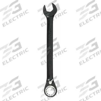 PROTO Combination Wrench: Alloy Steel, Black Chrome, 8 mm Head Size, 5 1/2 in Overall Lg - Metric Spline Ratcheting Combination Wrenches