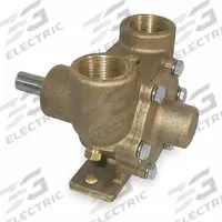DAYTON Impeller Pump: 1 hp Req., 1 hp Max., 1 in NPT, 1 in NPT, 20.5 gpm Max. Flow Rate, Brass, NPT (MPN 3ACB2). Key specifications — Impeller Material: Buna-N; Brand: DAYTON.