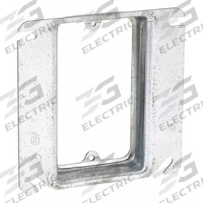 RACO Plaster Ring: Raised, 3/4 in Raised Ht, Steel, 4 in Overall Lg - Plaster Rings
