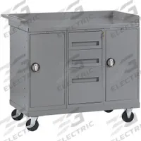TENNSCO Mobile Cabinet Workbench: 48 in x 25 in, Steel, 1,000 lb Overall Load Capacity, Gray, Steel (MPN MB-6-2545). Key specifications — Assembly: Partially Assembled; Brand: TENNSCO.