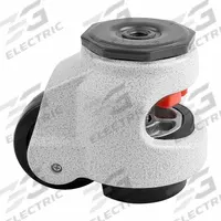FOOT MASTER Leveling Caster: 63 mm Wheel Dia, 1,102 lb Load Rtg., Nylon Wheel, Aluminum Frame, Ivory (MPN GDN-80S). Key specifications — attr1111504: FOOT MASTER; attr1111527: 1,102 lb; attr1111552: Handle/Spanner; attr1111510: Ivory.