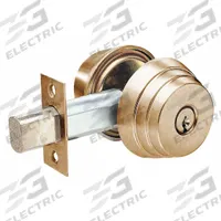ARROW Deadbolt Lock: Cylindrical, 1 3/8 in Door Thick - Max, Bronze (MPN E61 10). Key specifications — ADA Compliant: Yes; Brand: ARROW; Cylinder Core Type: Conventional Core Cylinder; Finish: Satin Bronze, Clear Coated; Keyway Type: AR1; Visual Indicator Message: No Message; Includes Core: Core Included; Ligature Resistance: Not Ligature-Resistant.
