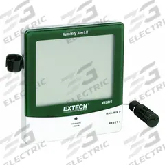 EXTECH Digital Hygrometer: 10%to 99% Humidity Range, Humidity, Cabled Sensor (MPN 445815). Key specifications — Primary Scale: Humidity; Secondary Scale: Dew Point/Temperature; Display Type: Digital; Brand: EXTECH.