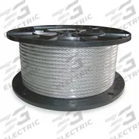 APPROVED VENDOR Wire Rope: Galvanized Steel, 7 x 19, 1,400 lb Working Load Limit, 500 ft Overall Lg (MPN 2TAF2). Key specifications — End Type: Plain; Brand: APPROVED VENDOR.