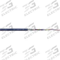 CHAINFLEX Bus Cable: (1) Pr 28 AWG/(2) Single 20 AWG, TPR, Order by the Foot, USB, Purple (MPN CFBUS-065-1). Key specifications — Bus System: USB; Conductor Grouping: (1) Pair 28 AWG/(2) Single 20 AWG; Minimum Bend Radius Factor - Fixed: 5 x OD; Minimum Bend Radius Factor - Flexible: 8 x OD; Shielding: Shielded; Brand: CHAINFLEX.