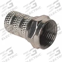 VITEK Twist Connector: Female, Connector, Silver, Twist-On, RG-59, 1 GHz Max Freq, F-Type, 10 PK (MPN VT-F-TWST10). Key specifications — Product Type: Connector; Brand: VITEK; Color: Silver; Finish: Chrome Plated; Gender: Female.