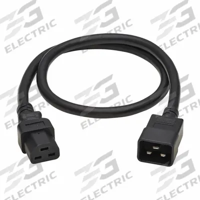 EATON TRIPP LITE Power Cord: 3 ft Lg, 3/12, Non-NEMA Plug, C20 Plug, Non-NEMA Receptacle - Electronic Equipment Power Cords