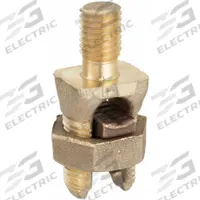 Grounding Split Bolt Connector with Stud: Copper Alloy, 1 Grounding Wires (MPN KC28B1). Key specifications — Brand: BURNDY; Grounding Wire Size: 1 to 4/0 AWG SOL; Material: Copper; Series: K2C; Thread Size: 5/8"-11; Manufacturer Part Number: KC28B1.