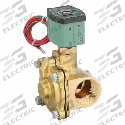 REDHAT Solenoid Valve: 2-Way, Normally Open, 1 1/4 in Pipe Size, 220V AC/240V AC - 2-Way/2-Position, Normally Open Solenoid Valves