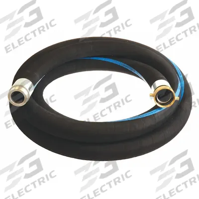 CONTINENTAL Water Suction and Discharge Hose: 2 in Hose Inside Dia., 150 psi, Black - EPDM Water Suction & Discharge Hose Assemblies with EPDM Cover with Spiral-Plied Synthetic Fabric & Wire Helix Reinforcement