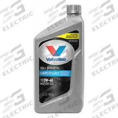 VALVOLINE Engine Oil: Synthetic, 1 qt Size, Bottle, 0W-40, European Vehicle (MPN 852518). Key specifications — SAE Grade: 0W-40; Brand: VALVOLINE; Compatible Engine Type: Gasoline Engines; Compatible Vehicle Type: Cars; Oil Series: European Vehicle.