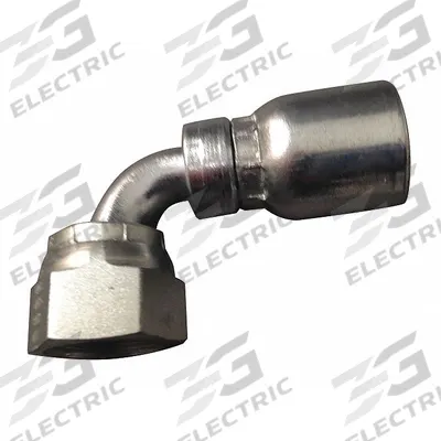 AEROQUIP Hydraulic Crimp Fitting: Steel x Steel, 90° Elbow, -16 For Hose Dash Size - Aeroquip Crimp Hydraulic Hose Fittings with ORS Connection