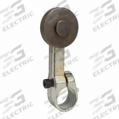 TELEMECANIQUE SENSORS Limit Switch Lever Arm: Roller Lever, Fixed, 2.5 in Arm/Operator Lg - Max (MPN 9007B9). Key specifications — Brand: TELEMECANIQUE SENSORS; Compatible with Series: 9007T; Roller Position: Outside Offset; Actuator Style: Rotary Lever Roller.