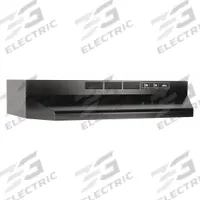 Range Hood: Recirculation, 30 in Wide, Black, Steel Housing, 0 sones, 2 Speeds, 413023, 120 V AC. Key specifications — Manufacturer Part Number: 413023; Nameplate Voltage: 120 V AC; Brand: BROAN; Filter Type: Charcoal; Material: Steel.