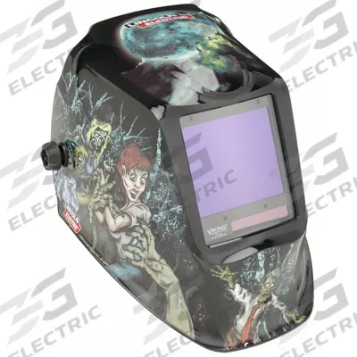 LINCOLN ELECTRIC Welding Helmet: Auto-Darkening, 4 Arc Sensors, Graphics, Zombie, W5 to W13 - Auto-Darkening Welding Helmets - Graphic