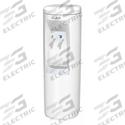 OASIS Plumbed Water Dispenser: Freestanding, Cold/Room Temp, White, Polyethylene - Freestanding Plumbed Water Dispensers