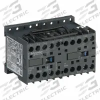 SCHNEIDER Miniature IEC Magnetic Contactor: Reversing, 3 Poles, 3NO Contacts, 6 A, 24V AC Coil (MPN LC2K0601B7). Key specifications — Brand: SCHNEIDER; Integrated Surge Suppression: No.