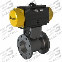 SHARPE Pneumatically Actuated Two-Way Ball Valve: 6 in Size, Carbon Steel, Flange x Flange (MPN 4350034480). Key specifications — Brand: SHARPE; Pilot Solenoid Voltage: Not Included.