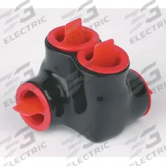 BLACKBURN Multitap Connector: 2 Port, Double-Sided Entry, 14 AWG – 2/0 AWG Wire Size, Black (MPN AMTT20). Key specifications — Body Material: Aluminum; Brand: BLACKBURN.
