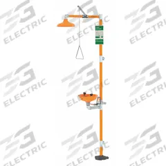 GUARDIAN EQUIPMENT Shower with Eyewash: Floor Mnt, Uncovered, Plastic Bowl, Galvanized Steel Pipe (MPN G1902P). Key specifications — Brand: GUARDIAN EQUIPMENT.