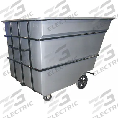 APPROVED VENDOR Tilt Truck: 78 cu ft, 2,800 lb, 81 in L x 56 in W x 56 in H, Gray - Steel-Reinforced Plastic Tilt Trucks