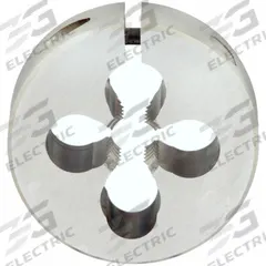 OSG Round Threading Die: 1/16"-64 UNF, 13/16 in OD, Solid, High Speed Steel (MPN 2700100)