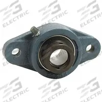 TRITAN 2 Bolt Flange Bearing: Radial Ball, 1 in Bore, Cast Iron, Eccentric Collar, 4 7/16 in Lg (MPN HCFLU205-16). Key specifications — Bore Type: Cylindrical; Brand: TRITAN; Lubricant Material: NLGI #2 Equivalent; Mounting Bolt Size: 3/8 in; System of Measurement: Inch.