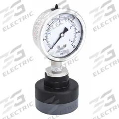 KODIAK Pressure Gauge with Diaphragm Seal: 0 psi to 60 psi, KC301, 2 1/2 in Dial, PTFE, PVC, Bottom (MPN KC301L2560/PLDS-PVC-T11). Key specifications — Brand: KODIAK; Gauge Case Liquid: Glycerin; Seal Fill Liquid: Mineral Oil; Gauge Case Material: 304 Stainless Steel; Seal Lower Housing Material: PVC; Accuracy: ±1.60%; Gauge Wetted Parts: Stainless Steel.