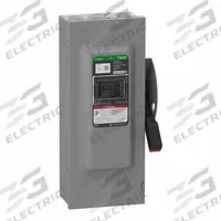 SCHNEIDER Safety Switch: Fusible, 100 A, Single Phase, 240V AC, Galvanized Steel, Indoor (MPN VH223N). Key specifications — Brand: SCHNEIDER.