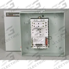 GE Lighting Magnetic Contactor: 4 Poles, 277V AC, 30 A, 2-Wire, Mechanically Held (MPN CR463M40DNA10A0). Key specifications — Brand: GE.
