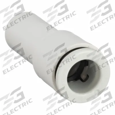 SMC Push-Fit Adapter Fitting: 8 mm OD x 10 mm OD Size, Push-to-Connect x Tube Stem - Polybutylene & Brass Tube Fittings