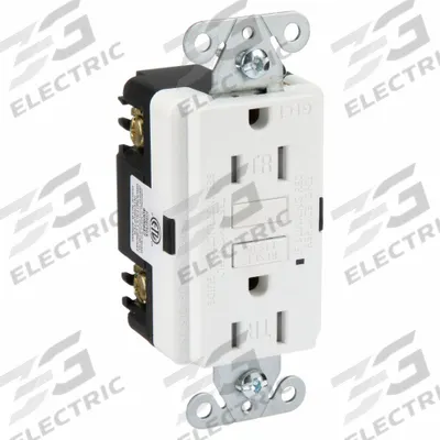 APPROVED VENDOR GFCI Receptacle: Duplex, 5-15, White, GFCI, 125V AC, 15 A, 2 Pole / 3 Wire (MPN 62173) - General Purpose Receptacles