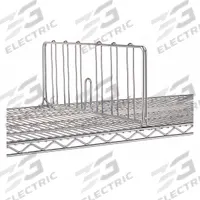 INSTOCK Wire Shelf Dividers: 1 in x 24 in x 8 in, Steel (MPN GRDD24S). Key specifications — Material: Steel; Color: Silver; Finish: Stainless Steel; Brand: INSTOCK; Ledge Size: 36 in.