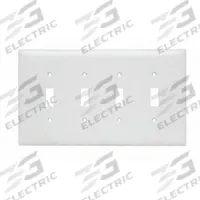 LEGRAND Wall Plate: Toggle, 4 Gang, White, Jumbo Size (MPN TPJ4W). Key specifications — Brand: LEGRAND; Material: Nylon.