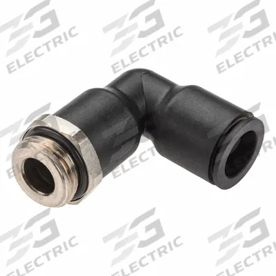 LEGRIS Push-Fit Elbow Fitting: 1/8 in OD Size, Push-to-Connect x MUNF - Nylon & Nickel-Plated Brass Tube Fittings