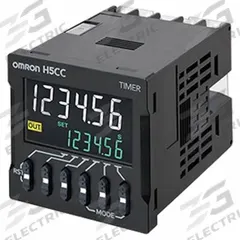 OMRON Digital Timer: Surface Mounted, 100 to 240V AC/12 to 48V DC/24V AC, 5 A (MPN H5CC-ASD). Key specifications — attr866844: 5A @ 250VAC; attr866845: 5A @ 30 VDC; attr866847: b-1: Flicker II; attr866854: Surface; attr866861: 12-48VDC/24VAC; attr933967: 12 to 48V DC; attr866841: OMRON.