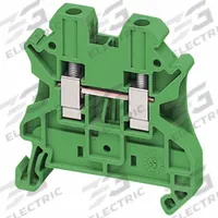 SCHNEIDER Terminal Block: DIN Rail Mounting Type, Screw Clamp Wire Termination, 2 Wire Terminals (MPN NSYTRV42GN). Key specifications — Brand: SCHNEIDER; For Minimum Wire Size: 26 AWG.