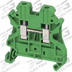 SCHNEIDER Terminal Block: DIN Rail Mounting Type, Screw Clamp Wire Termination, 2 Wire Terminals (MPN NSYTRV42GN). Key specifications — Brand: SCHNEIDER; For Minimum Wire Size: 26 AWG.