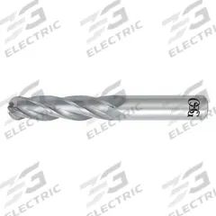 OSG Ball End Mill: Carbide, 4 Flute, 25 mm Mill Dia, 57 mm LOC, 127 mm OAL (MPN 464-9843-BN)