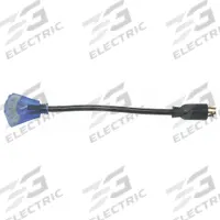 SOUTHWIRE Cord Adapter: 17 in Lg, 12 AWG, L5-20P Plug, 5-15R Receptacle, Black, 125V AC (MPN 65039501). Key specifications — Temperature Rating: -40° to 140°F; NEMA Plug Configuration: L5-20P; NEMA Receptacle Configuration: 5-15R; Brand: SOUTHWIRE.