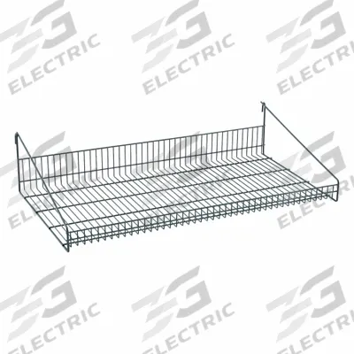 METRO Shelf: 35 1/4 in x 19 3/8 in x 7 3/4 in, 50 lb Load Capacity, Steel, Epoxy Coated - Shelves for Wire Grid Panels