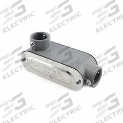 Metallic Conduit Outlet Bodies: Die Cast Zinc, 3/4 in Trade Size, LR/LL Body, Threaded Hub (MPN LLR-42). Key specifications — Finish: Zinc Electroplate; For Use With: Electrical Junction Box/Enclosure; Brand: BRIDGEPORT FITTINGS; Hub Style: Threaded; Mfr. Series: Conduit Bodies.