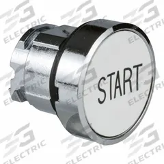 SCHNEIDER Flush Push Button: 22 mm Mounting Size, Metallic, Momentary (MPN ZB4BA133). Key specifications — Brand: SCHNEIDER; Action: Momentary; Legend: Start; Series: XB4; Push Button Material Type: Metallic.