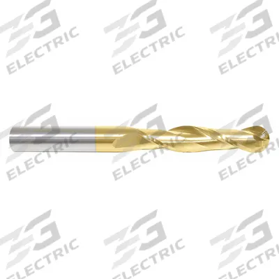 APPROVED VENDOR Ball End Mill: Carbide, TiN Coated, 2 Flute, 1" Mill Dia, 2-1/4" LOC - General Purpose Carbide Ball End Mills